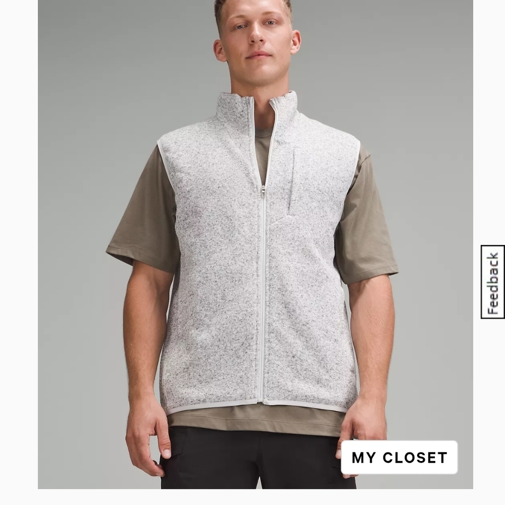 Lululemon Men's Heathered Gray SOJOURN KNIT Vest